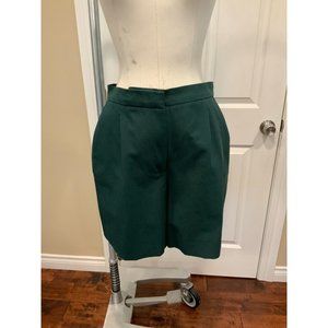ALEXACHUNG Bottle Green High Waisted Tailored Shorts, Size 4 (US), 8 (UK)